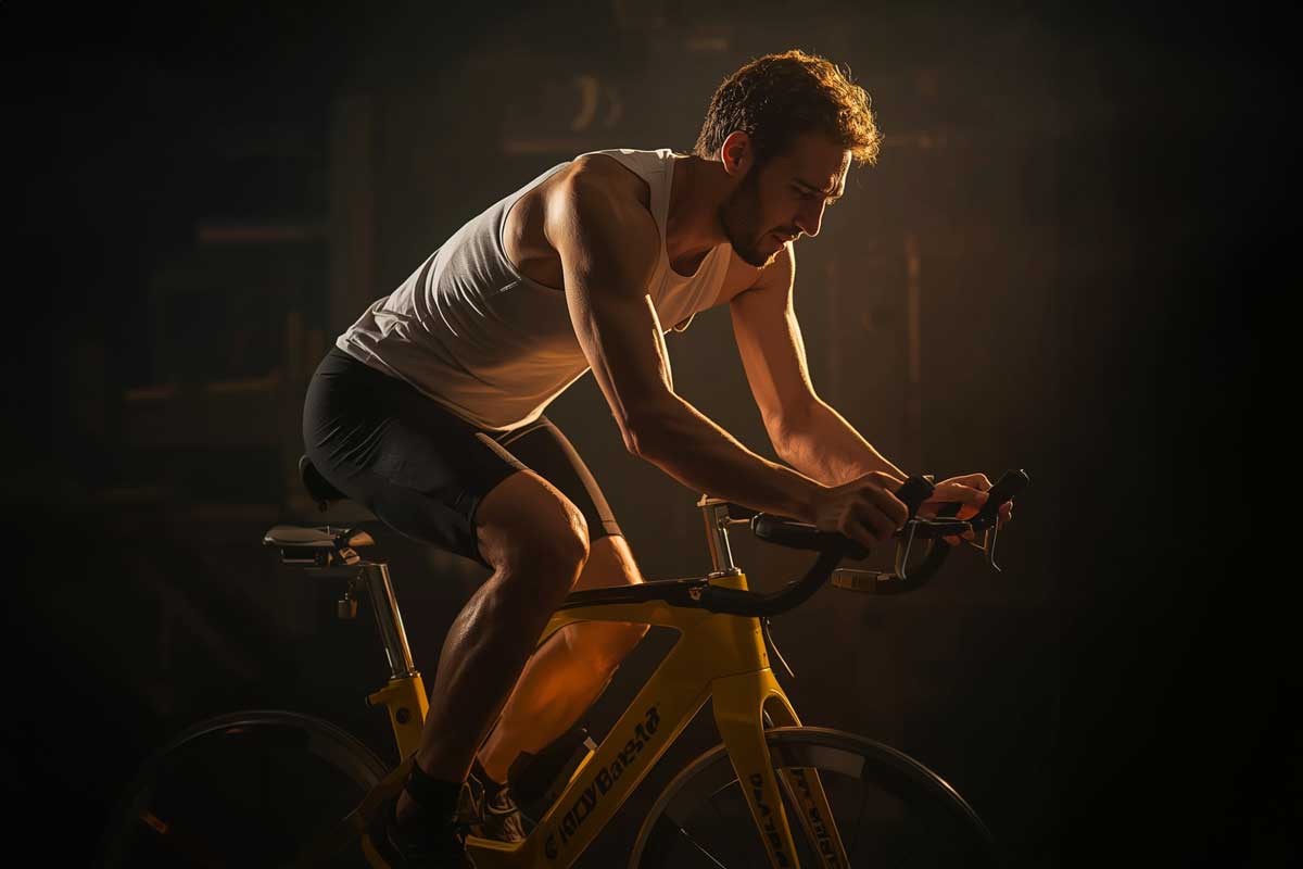 High-intensity bike training for improved stamina and strength.